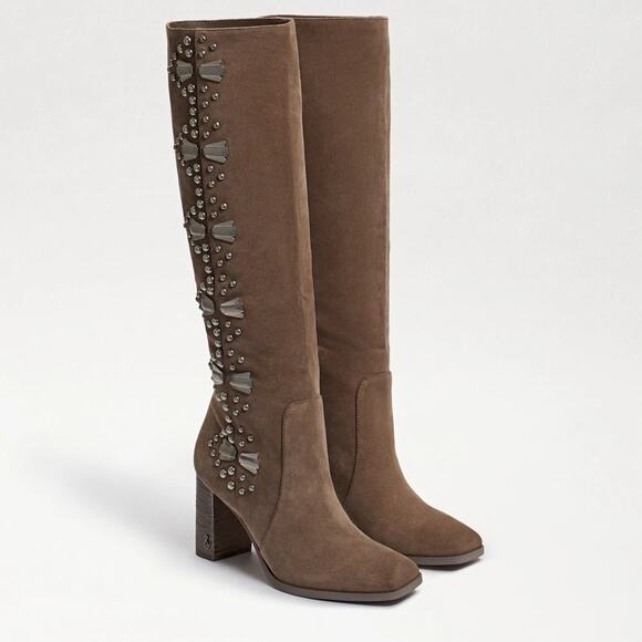 Sam Edelman Oma suede tan knee high boots size 9.5 - Picture 2 of 9